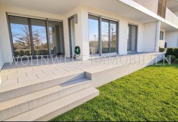 Helle & moderne Gartenwohnung in ruhiger Lage mit freiem, unverbaubaren Blick
