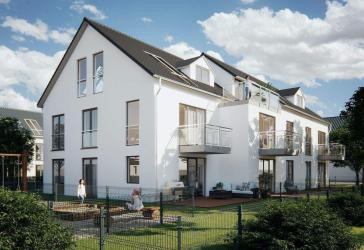 3 ZKB Neubau in Augsburg Haunstetten mit Balkon 57,36 m2