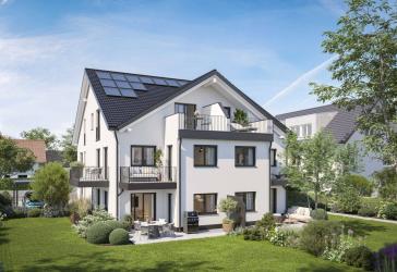 Helle, hochwertig ausgestattete NEUBAU-Dachgeschosswohnung mit großer Sonnenterrasse