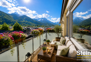 TOP OF Garmisch-Partenkirchen: 2-Zimmer-Wohnung ca. 49 m², 5. OG, LIFT, EBK, Balkon, Keller, Stellplatz