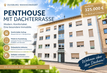 AB SOFORT! Mehr als eine Wohnung: Penthouse-Flair mit großer Dachterrasse und wertiger Ausstattung.