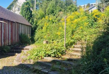 Außergewöhnliche 2-Zimmerdachgeschosswohnung mit EBK, SP + Gartennutzung