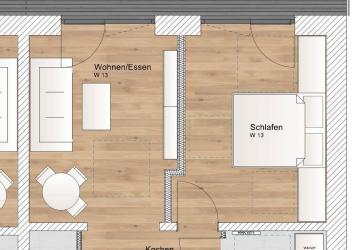2 Zimmer OG Wohnung mit Nordbalkon