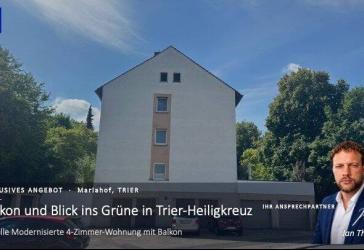 Modernisierte 4-Zimmer-Wohnung mit Balkon und Blick ins Grüne in Trier-Heiligkreuz
