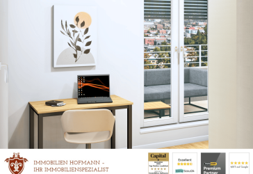 Modern wohnen in Landshut: Vollmöblierte 2-Zimmer-Wohnung mit Balkon