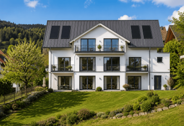 Neubau-Erstbezug in Baiersbronn: 73,44 m² im DG mit Balkon - modern wohnen in zentraler ruhiger Lage
