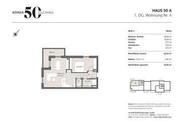 Kompakt & elegant - 2 Zimmer-Neubauwohnung im 1.OG mit Westbalkon