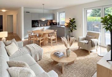 Herrliche bezugsfreie KfW-55 Erdgeschoss-Wohnung mit 2 Zimmern und Süd-Ost-Terrasse