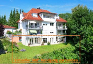 PROVISIONSFREI: Traumhafte gehobene 3 Zi-Garten-ETW inkl. Fernblick, 3 Terrassen 2 Bäder 1 TG & 2 ST