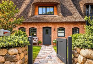 Exklusives Mittelhaus unter Reet - als Ferienwohnung genehmigt - Kaminofen * Wärmekabine * Garten