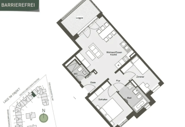 Erstbezug Helle 3-Zimmer Wohnung mit Balkon in Darmstadt-Mitte