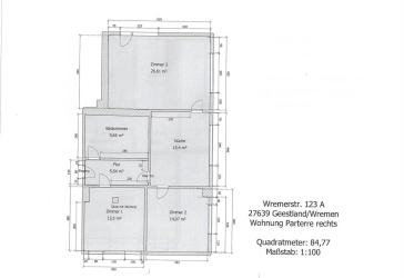 Helle schöne 85qm 3 Zimmer Wohnung mit Garten Terrasse
