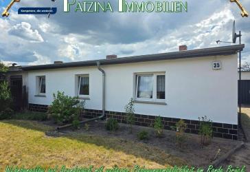 Wohnbungalow auf Grundstück mit weiterer Bebauungsmöglichkeit am Rande von Brück