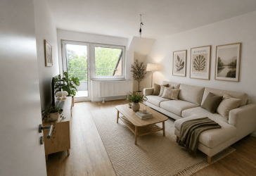Provisionsfrei: Frisch renovierte 4-Zimmer-Maisonette mit Balkon und Blick ins Grüne