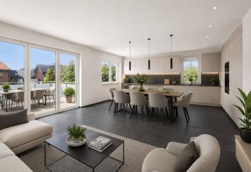 Sentruper Höhe. 5-Zimmer-Wohnung, 133 m² Wfl, Dachterrasse und Stellplatz
