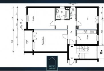 Gut geschnittene 3 Zimmer-Wohnung mit Balkon und Stellplatz in Ettlingen