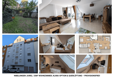 NIBELUNGEN-JUWEL: 33M² WOHNZIMMER, KLIMA-OPTION & QUERLÜFTUNG – PROVISIONSFREI!