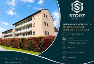 3 ZKB im Herzen von Kassel als Kapitalanlage geeignet