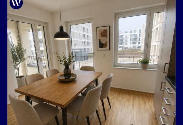 Terrassenwohnung mit Garten im Neubau, moderne Ausstattung, Einbauküche, Parkett, Walk-In-Dusche