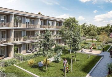 Mit Parkblick: 3-Zi.-Whg mit großzügigigem Balkon und 2 Bädern, davon 1x en suite
