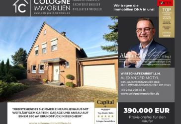 FREISTEHENDES 5-ZIMMER EINFAMILIENHAUS MIT WEITLÄUFIGEM GARTEN IN QUADRATH-ICHENDORF