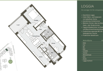 Erstbezug: Moderne 3-Zimmer-Wohnung mit EBK im 1. OG in Darmstadt-Mitte