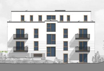 Moderner Neubau mit Blick ins Grüne