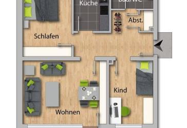 Gepflegte 3 Zimmerwohnung zentral in Norderstedt