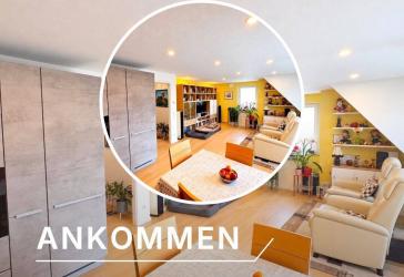 #Ankommen I Komfortabel, modern – Maisonette mit Balkon und 2 Bädern & Aufzug.