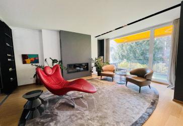 Designer Maisonette-Wohnung nähe Zoopark mit Blick ins Grüne, Fussbodenheizung, Kamin, Terrasse
