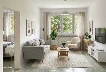 Ruhige Lage, viel Potenzial - 2-Zimmer-Wohnung mit Tageslichtbad