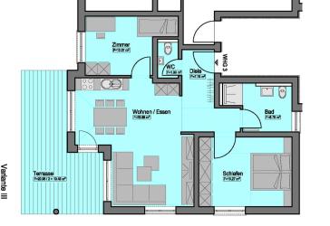 Stilvolle Erdgeschosswohnung mit 3 flexiblen Grundrissvarianten - 2,5 oder 3,5 Zimmer möglich