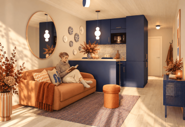 Hyggelig vermieten mit KfW & AfA: exklusives Apartment, vollmöbliert im Scandi-Design