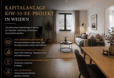 Kapitalanleger Aufgepasst !! Möblierte 2-Zimmer-Kapitalanlage im KfW-55-EE-Standard in Weiden