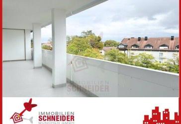 IMMOBILIEN SCHNEIDER - Unterhaching - komplett renovierte tolle 2 Zimmer Wohnung mit großem Balkon