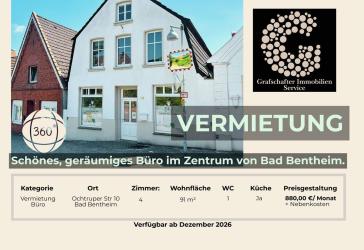 Schönes, geräumiges Büro im Zentrum von Bad Bentheim