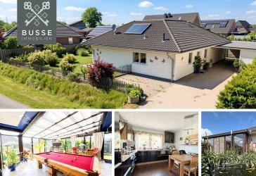 Modern-Innovativ-Stilvoll. Gepflegter Bungalow mit großem Wintergarten. Ein Zuhause zum Wohlfühlen.