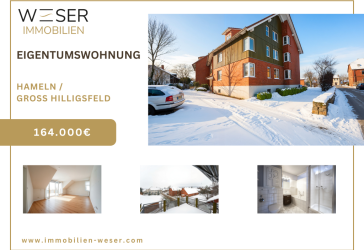 Platz für Ihr Leben - Großzügige 3-Zimmer-Wohnung in ruhigem Wohnumfeld von Hameln