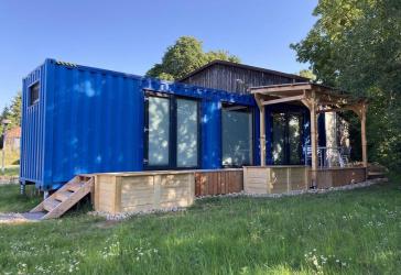 Hochwertiges Container-Tiny House bezugsfertig auf Pachtgrundstück (Erstwohnsitz möglich)