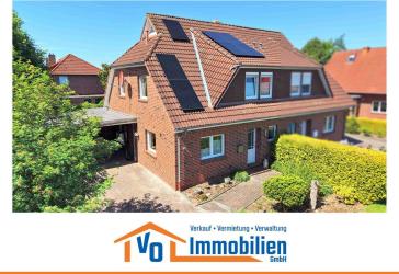 Attraktive Doppelhaushälfte mit neuwertiger PV-Anlage und Kaminofen in Zentrumslage von Wiesmoor