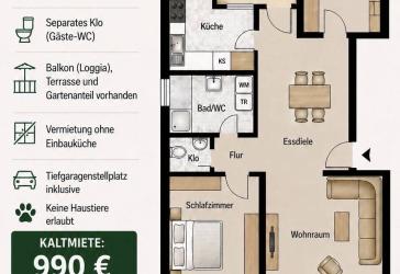 Erdgeschoss Wohnung in Herlikofen