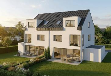 Ffm - Kalbach - Moderne Doppelhaushälfte als geschlossener Rohbau!