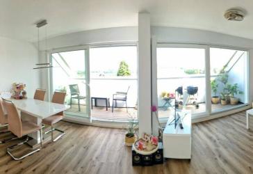 Sonnige 2-Zimmer Dachgeschosswohnung mit Alpenpanoramablick über den Dächern von Kempten