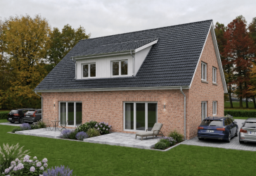 Geplantes Bauvorhaben - Neubau-Doppelhaushälfte - energieeffizient und familienfreundlich