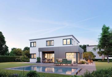 Exklusives Bauhaus-Juwel: Modernes Wohnerlebnis auf zwei Ebenen mit Weitblick und zukunftssicherer Effizienz in Schönfeld