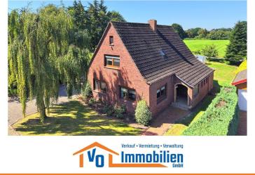 Idyllisch wohnen in Wiesmoor-Marcardsmoor: Einfamilienhaus in zweiter Reihe mit Kanalnähe