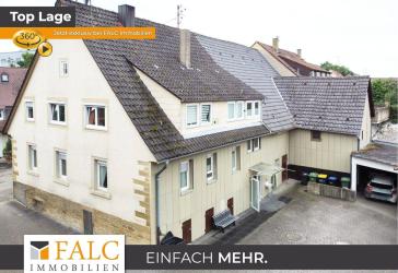 Knittlingen Ort : 167 m² Wohnfläche : großer Hof gepflastert : Scheune : ein Anwesen mit Potenzial