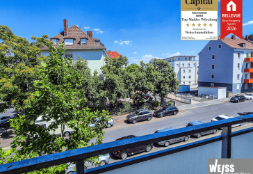 Leerstehende, Helle 3-Zimmer-Wohnung mit zwei Balkonen in der Zellerau