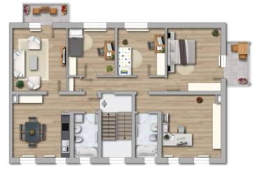 Großzügige 5-Raumwohnung mit zwei Bädern und Balkon