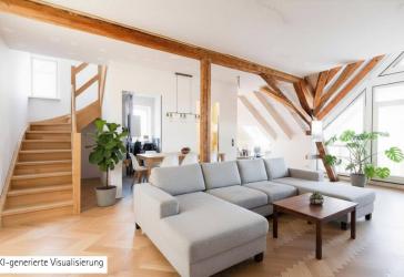 Neuwertige Maisonette mit Galerie und 2 Balkonen in zentraler Lage